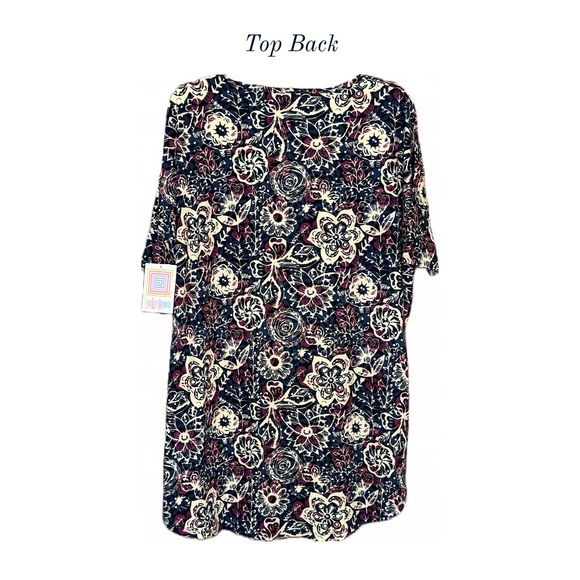LulaRoe Irma Tunic Size S Leggings Material Butterfly’s Floral Relaxed Fit NWT - Picture 2 of 9